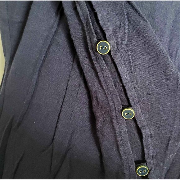 CATO Button 3/4 Sleeve Top - Small - Navy Blue - Picture 3 of 5